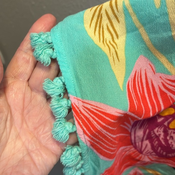 Trina Turk Terra Nostra Tassle Swim Coverup Kimono- One Size🌴🌺Beautiful! - Picture 5 of 8